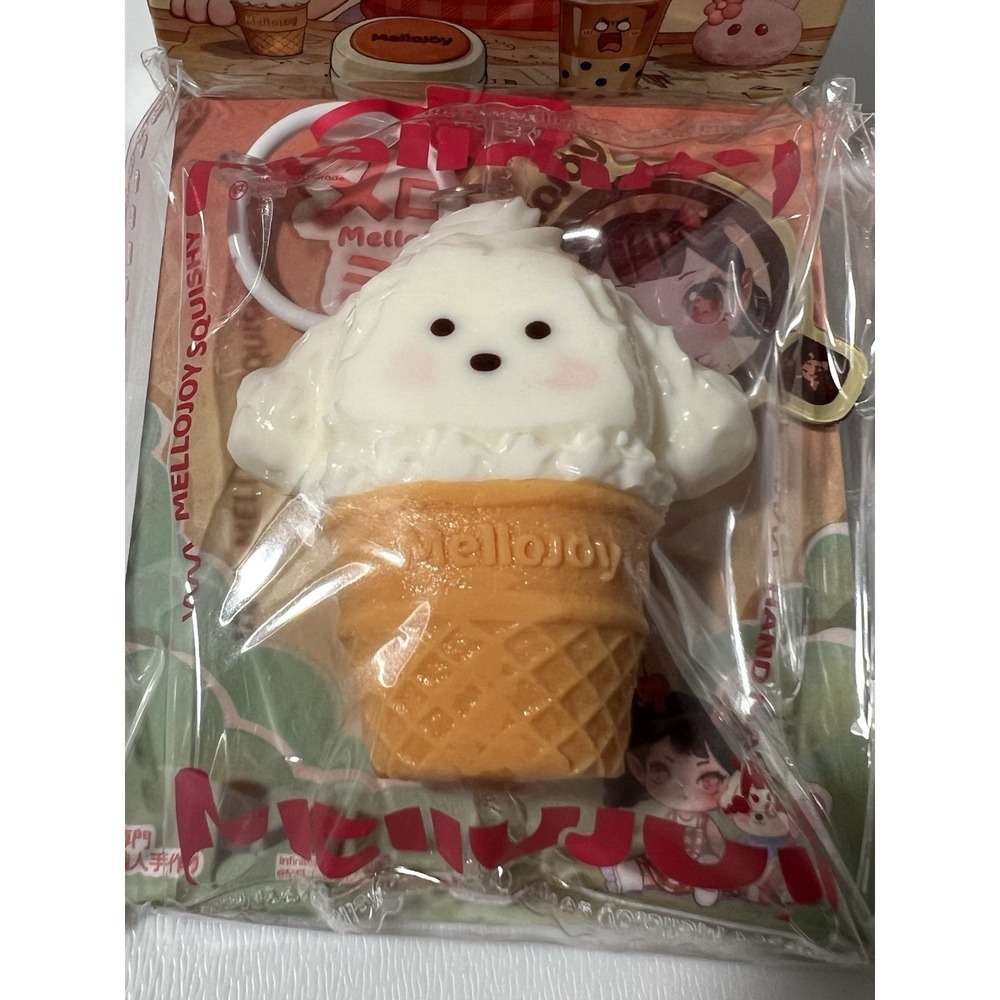 MelloJoy Mini Land Mini Puppy Ice Cream Squishy Dry Yogurt Small Little Toy